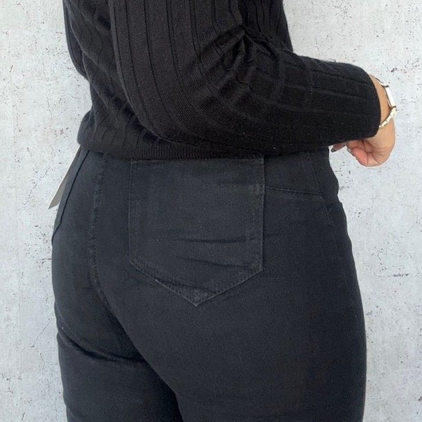 Slim fit jeans sort stretch str. L - 5xl