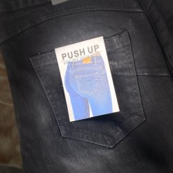  Slim fit jeans sort stretch str. M - 5XL