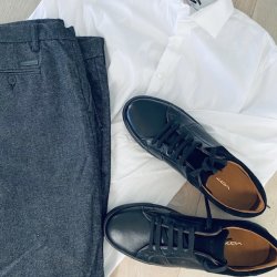 Herre sneakers Madrid sort skind str. 40-45