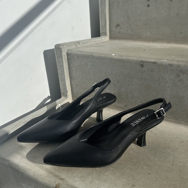 Slingback pump Freja sort Str. 36-41