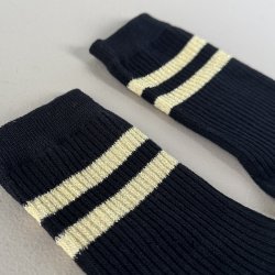  Strmper soft rib med glimmer striber str 35-41