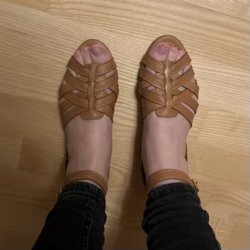 Sandal spansk cognac skind str. 36-41