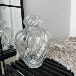 Vase H 30cm klar Glas