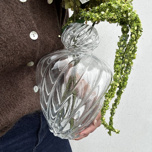 Vase H 30cm klar Glas