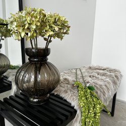 Vase H 26 cm brun Glas