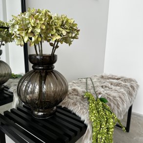 Vase H 26 cm brun Glas