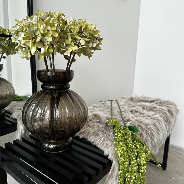 Vase H 26 cm brun Glas