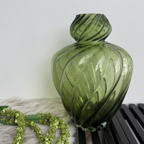 Vase H 30cm grn Glas