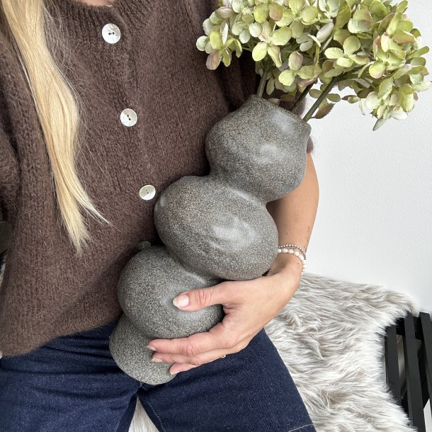 Vase gr� H 33,5 cm Keramik