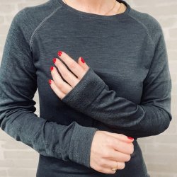 Uld bluse - merino uld str S-XL