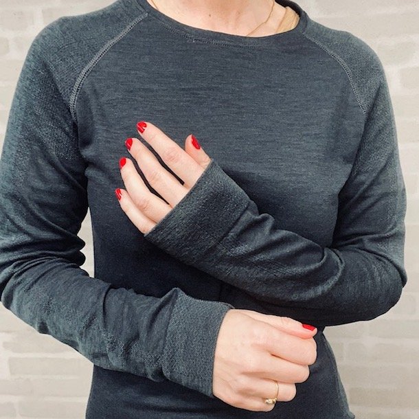 Uld bluse - merino uld str S-XL