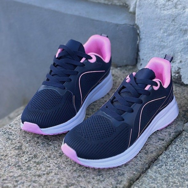Sneakers ACTIVE Navy/pink str. 36-41