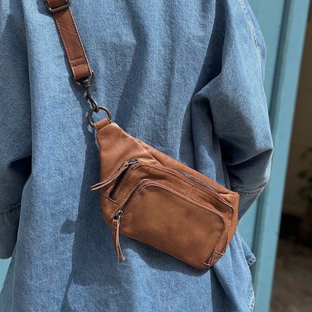 Bltetaske washed skind