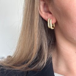 Hoops LIGA square forgyldt slv 