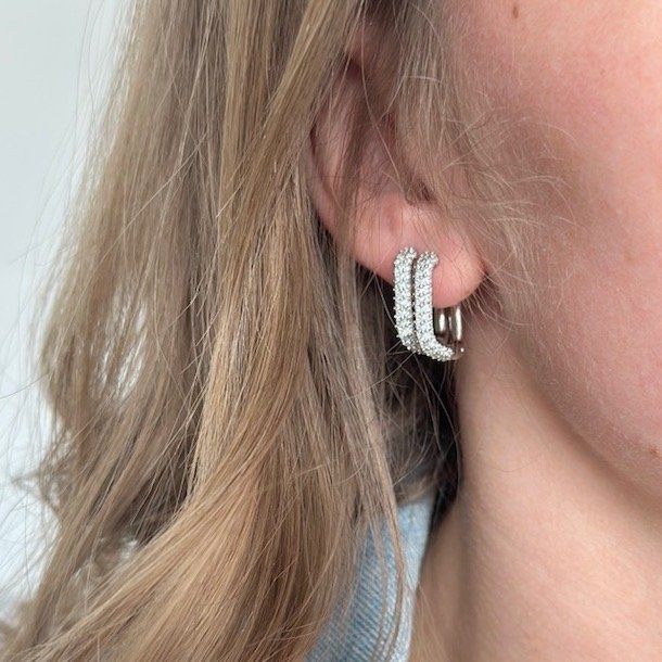 Hoops LIGA square sterling slv 