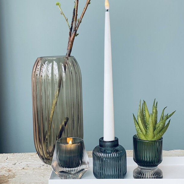 Fyrfadsstage rille bl