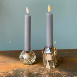 Lysestage diamant D5x7 glas