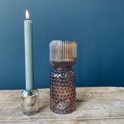 Lysestage diamant D5x7 glas