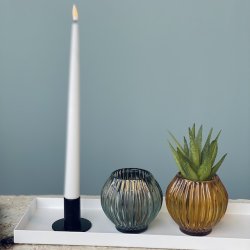 Bord lysestage til kronelys metal 