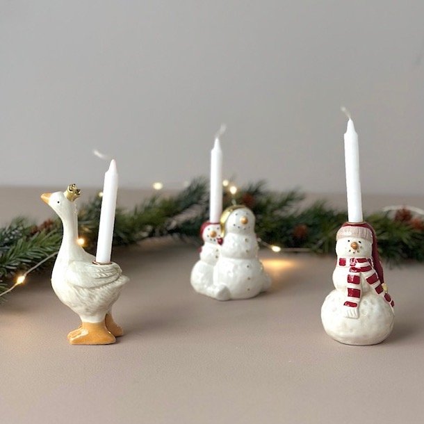 Keramik figurer til kertelys