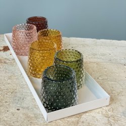 Mie Fyrfadsstage glas