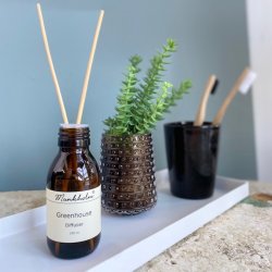 Fyrfadsstge med bobler glas H9 7,5 Cm