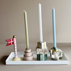 Keramik figur fdselsdag til kertelys