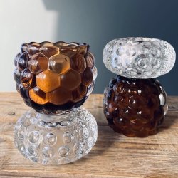 Fyrfadsstage vendbar glas