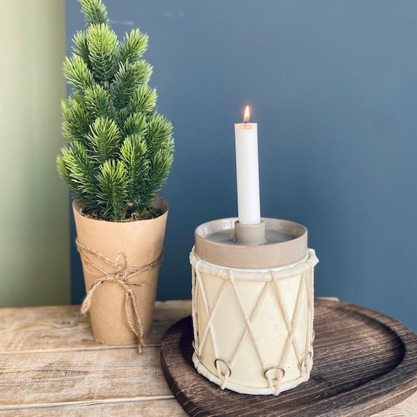 Tromme lux tr og skind stor