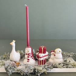 Keramik figurer til kertelys