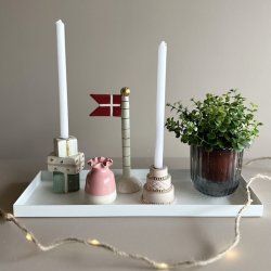 Keramik figur fdselsdag til kertelys