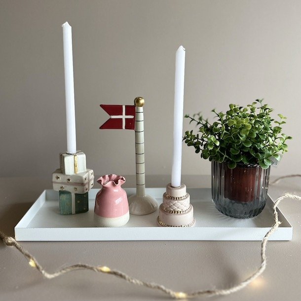 Keramik figur fdselsdag til kertelys