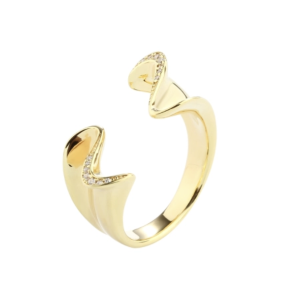 Fingerring DARLING RIVER Forgyldt Slv