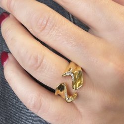 Fingerring DARLING RIVER Forgyldt Slv