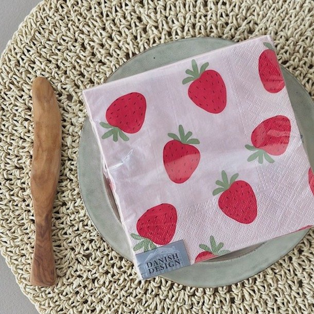 Servietter citrus - jordbr 3-lags papir 20 stk.