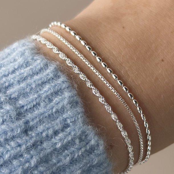 Armbnd ROUND BOX Sterling Slv