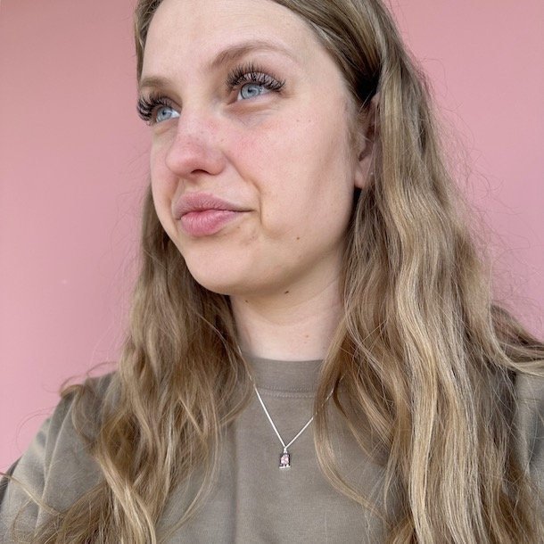 Halskde Pink Stardust sterling slv