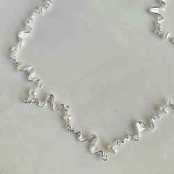 Halskde Rhumba Choker sterling slv