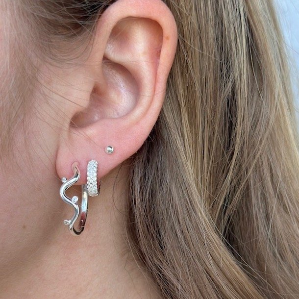 Hoops WAVY 25 mm Sterling slv