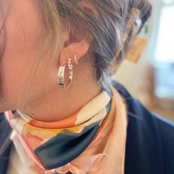 HOOPS SHINY LARGE sterling slv