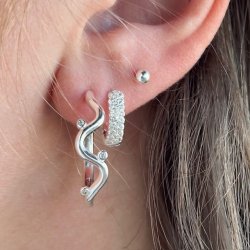 Hoops WAVY 25 mm Sterling slv