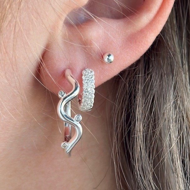 Hoops WAVY 25 mm Sterling slv