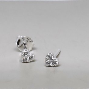 Sm restikker TINY HEART Sterling slv