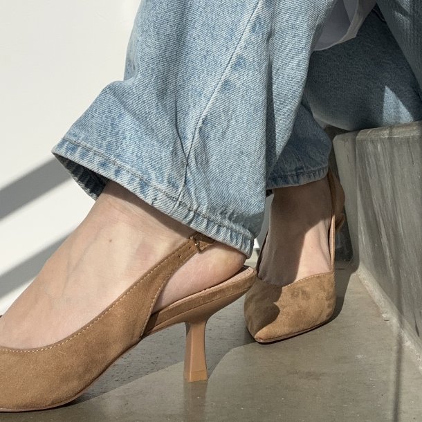 Slingback pump Freja camel Str. 36-41