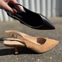 Slingback pump Freja camel Str. 36-41