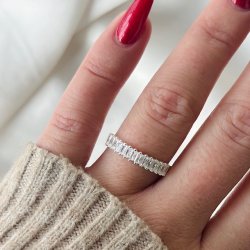 Fingerring PHILINA CLEAR Sterling Slv