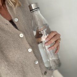 Glas flaske med skruelg - 1 liter / til kleskab