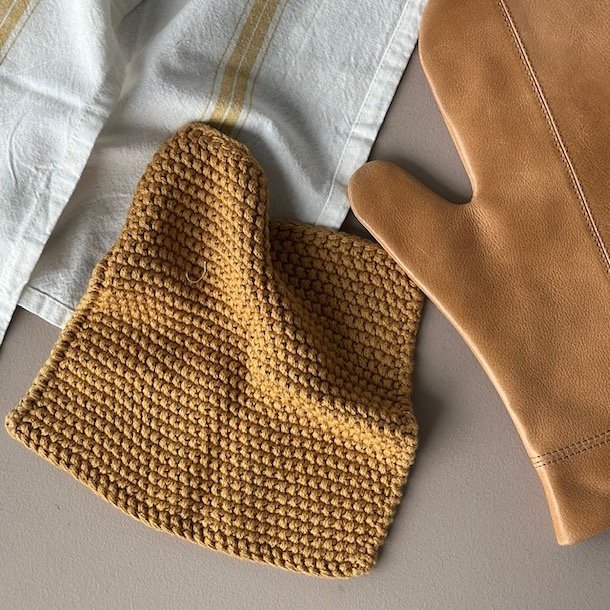 grydelap mynte strikket b: 22 l: 22