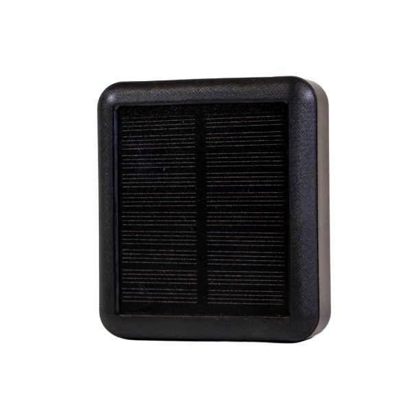 Mini solar powerbank med kabler, 10.000 mAh