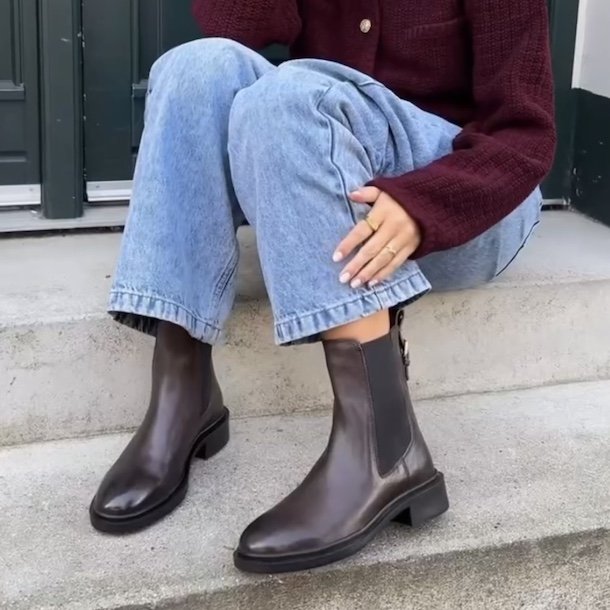 Stvle WHEN WE FEEL IT Brun skind str 36-41